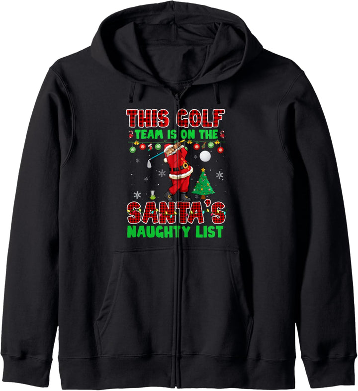 Golf Team Is On Santa's Naughty List Xmas Santa Player Kapuzenjacke