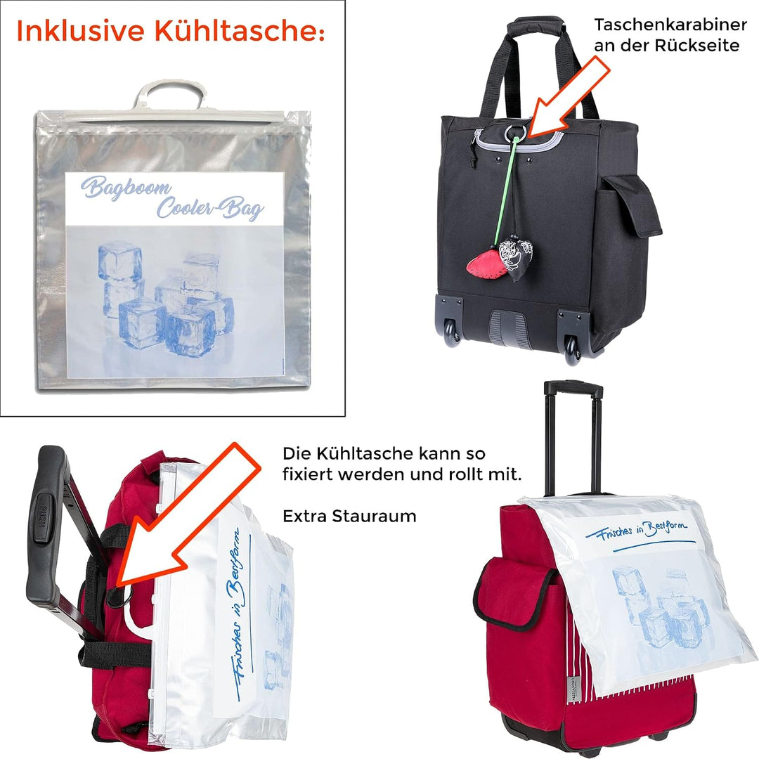 alessandro Einkaufstrolley Wheel Trolley Shopping Damentasche Einkaufsroller Korb Shopper + Thermo T
