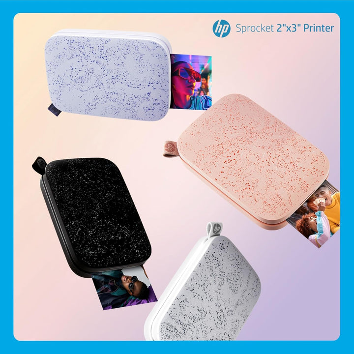 HP Sprocket Portable 2x3 Zoll Sofortbilddrucker (Weiss) Zink-Papierbündel, Weiss