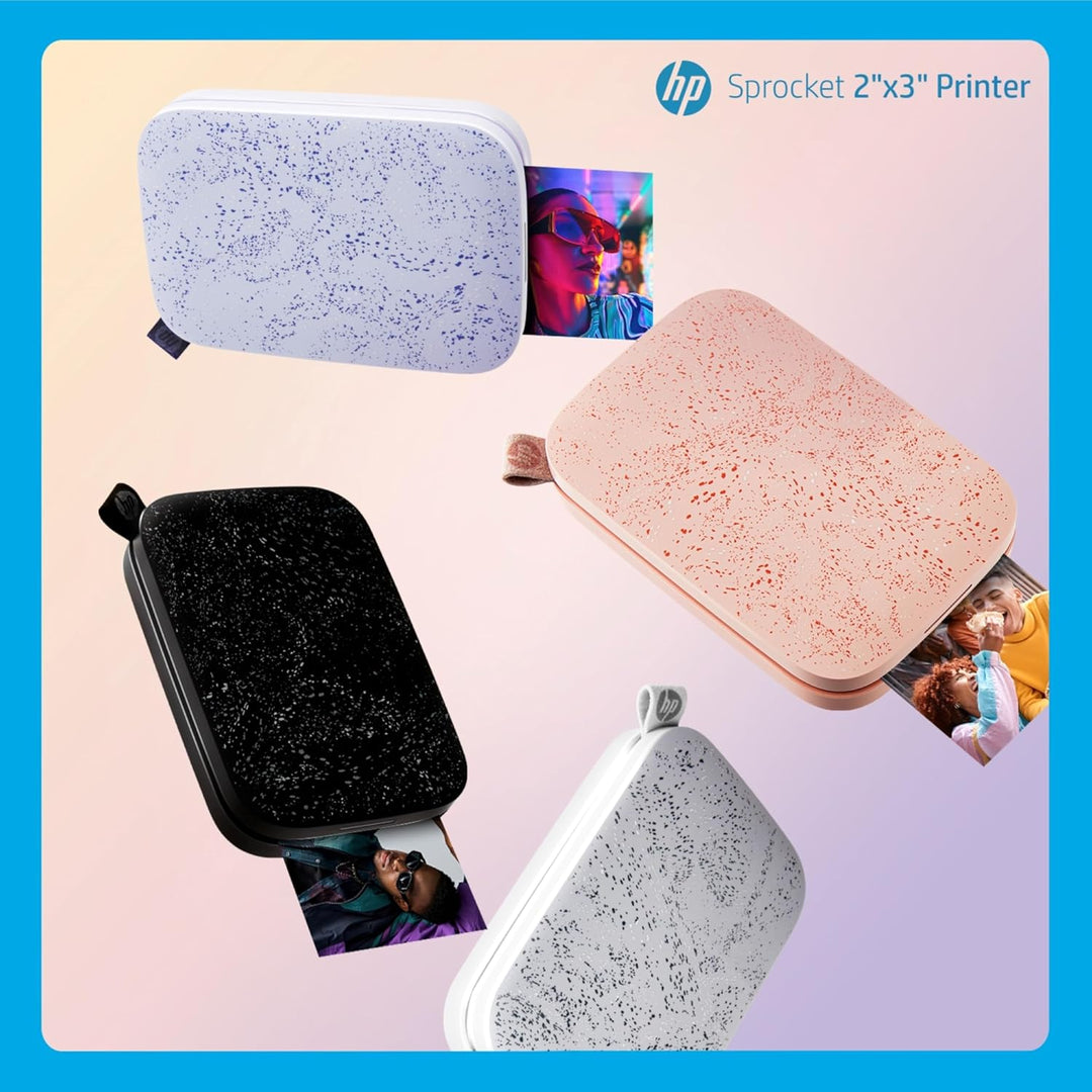 HP Sprocket 2x3 Sofortbild-Smartphone-Drucker 75-Blatt-Bundle – Bluetooth Tragbarer Farb-Wireless-Mo