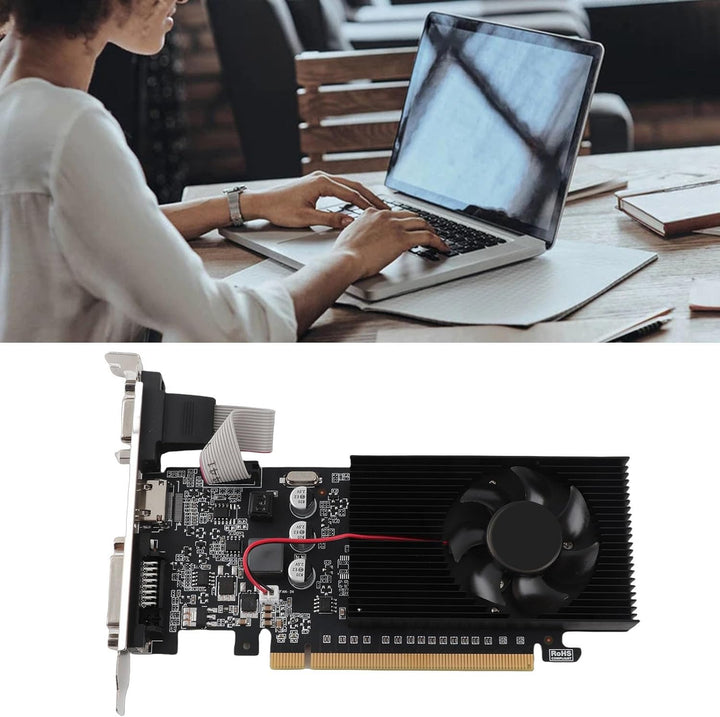 Tonysa Gaming Grafikkarte PCI Express2.0, 1 GB 64 Bit DDR3 Grafikkarte, mit HD Multimedia Schnittste