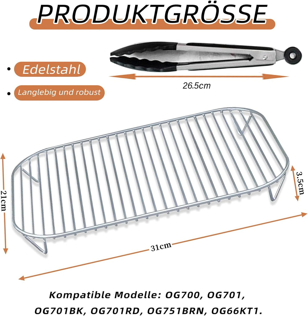 1Stück Grill für Ninja Woodfire,Edelstahl Grillrost Kompatibel Mit Ninja Outdoor Grill & Smoker,Elek
