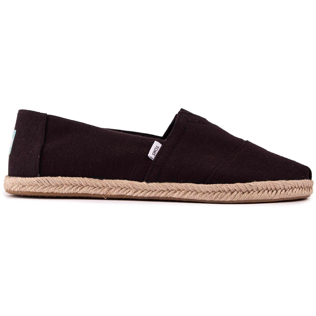TOMS Herren Alpargata Rope Classic Flacher Slipper, Total Black