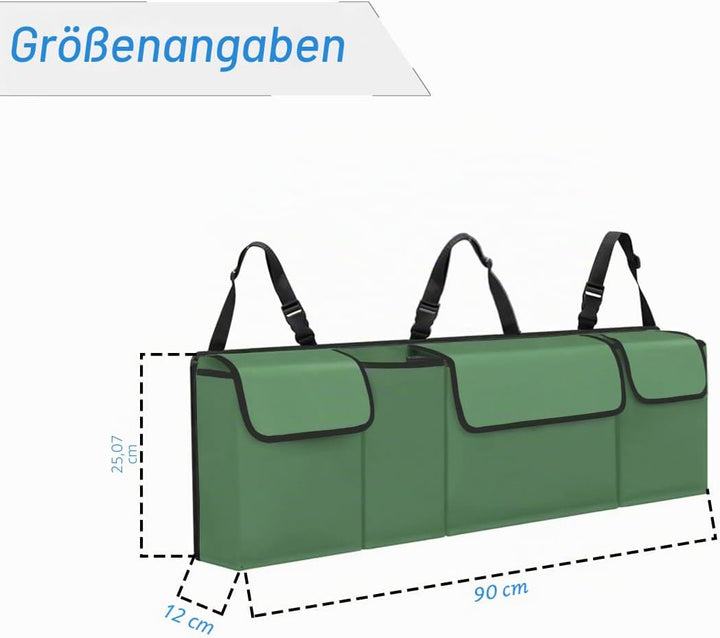 CGEAMDY Kofferraum-Organizer, Organizer für Auto, aus Oxford-Stoff, Faltbar und Wasserdicht, mit 4 T