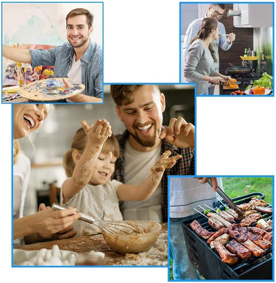 Homsolver 2er-Pack Wasserdichte Gummi-Vinyl-Schürze Chemikalienbeständige Arbeitsschürze mit verstel