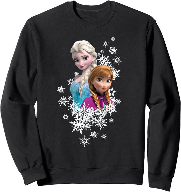 Frozen Elsa And Anna Snowflake Portrait Sweatshirt