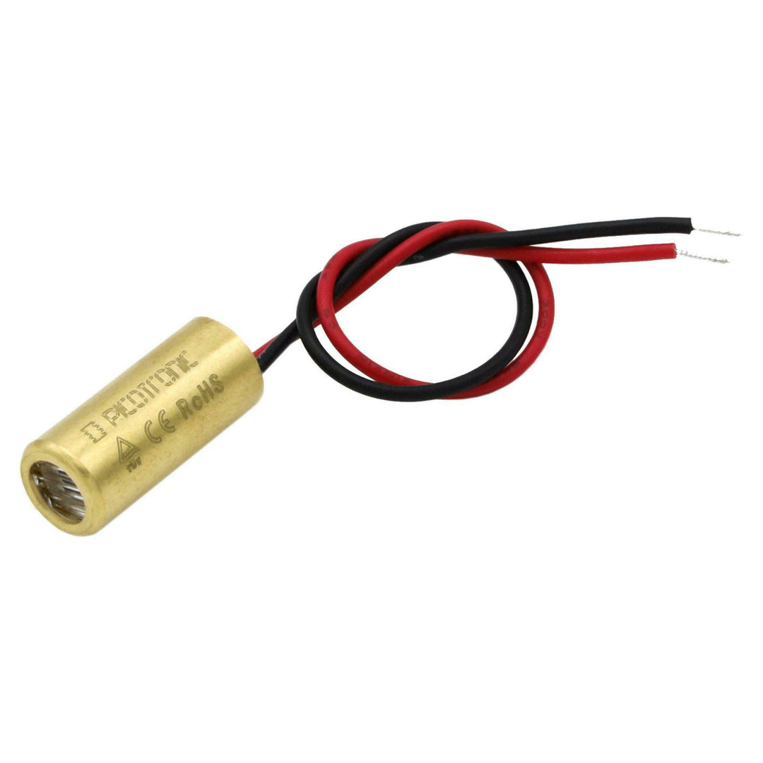 Linienlaser, rot, 635nm, 60°, Ø9x20mm, Laserklasse 1, Fokus fixed (1000mm), Kabellänge 100mm - 70108
