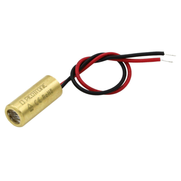 Linienlaser, rot, 635nm, 60°, Ø9x20mm, Laserklasse 1, Fokus fixed (1000mm), Kabellänge 100mm - 70108