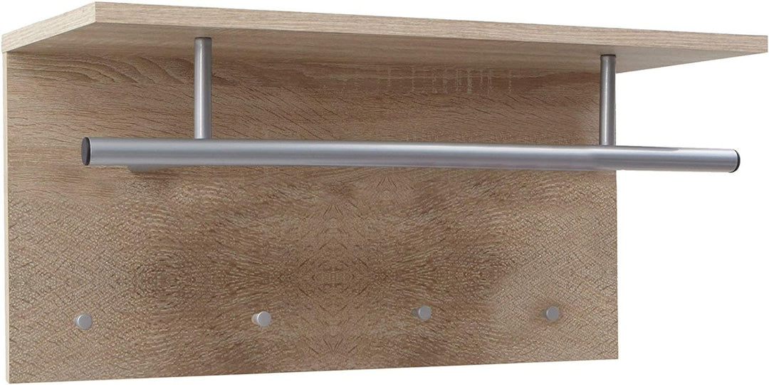 FMD Möbel, 441-001 Spot Wandgarderobe, eiche, masse 72.0 x 35.0 x 29.5 cm (BHT) Standard, Standard