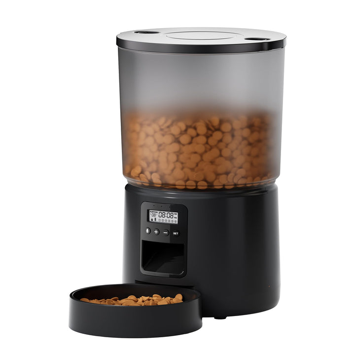 BEMOONY 5L Futterautomat Katze, Katzenfutter Automat mit Programmierbarem Timer, 1-6 Mahlzeiten pro