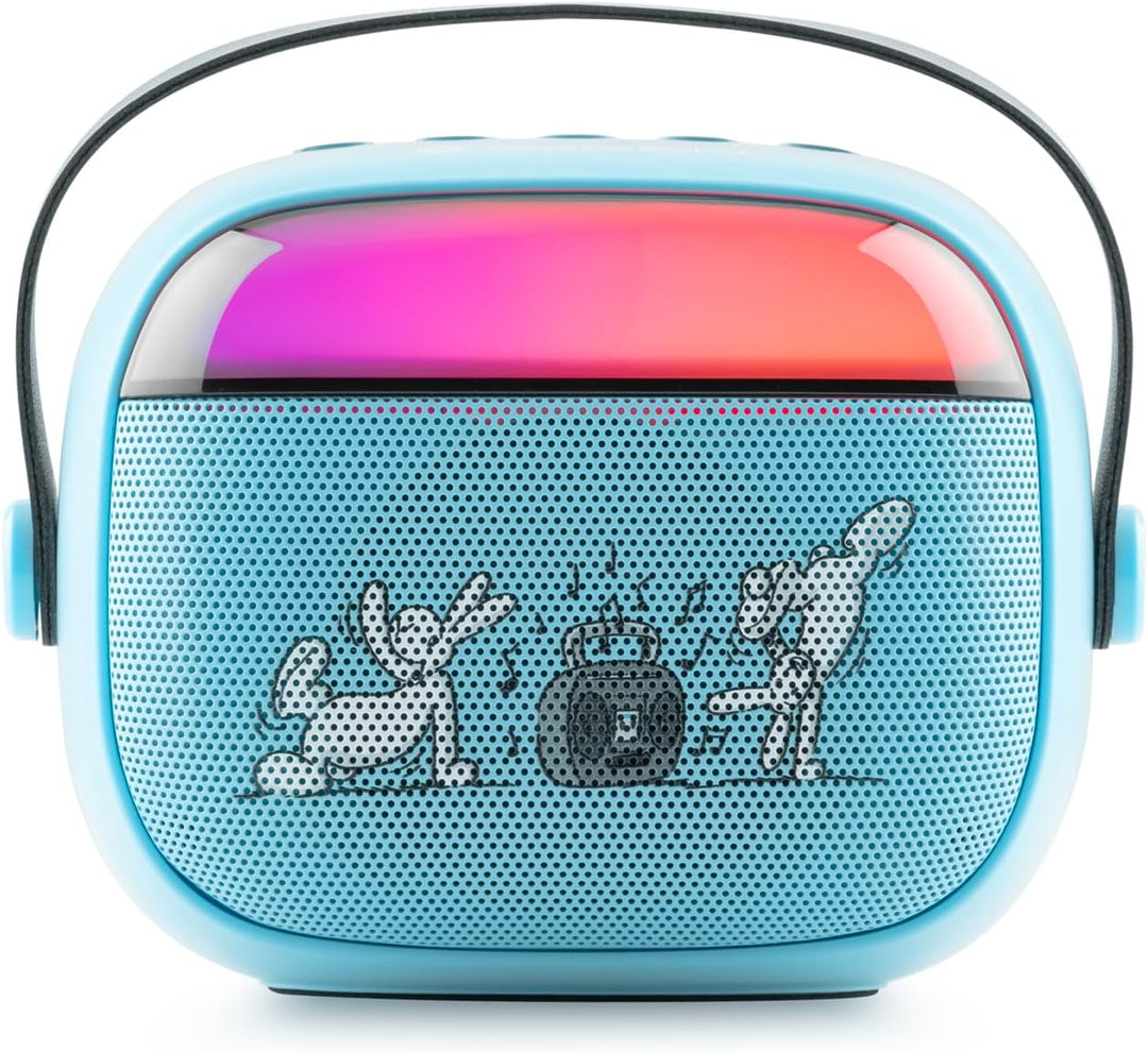 GOGEN Party Kinder Bluetooth‑Lautsprecher mit Mikrofon I Licht‑ & Stimmeffekte I 3.2W I Akku 5Std.I