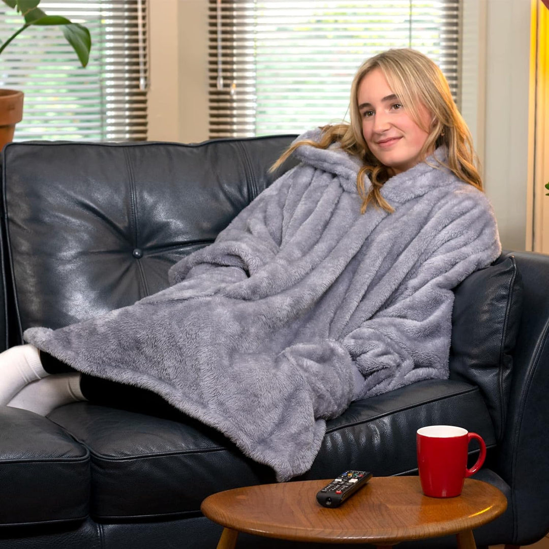 Snug Rug Decke mit Ärmel Pullover Decken-Kapuzenpullover Übergrosse Sweatshirt Hoodie Kuscheldecke m