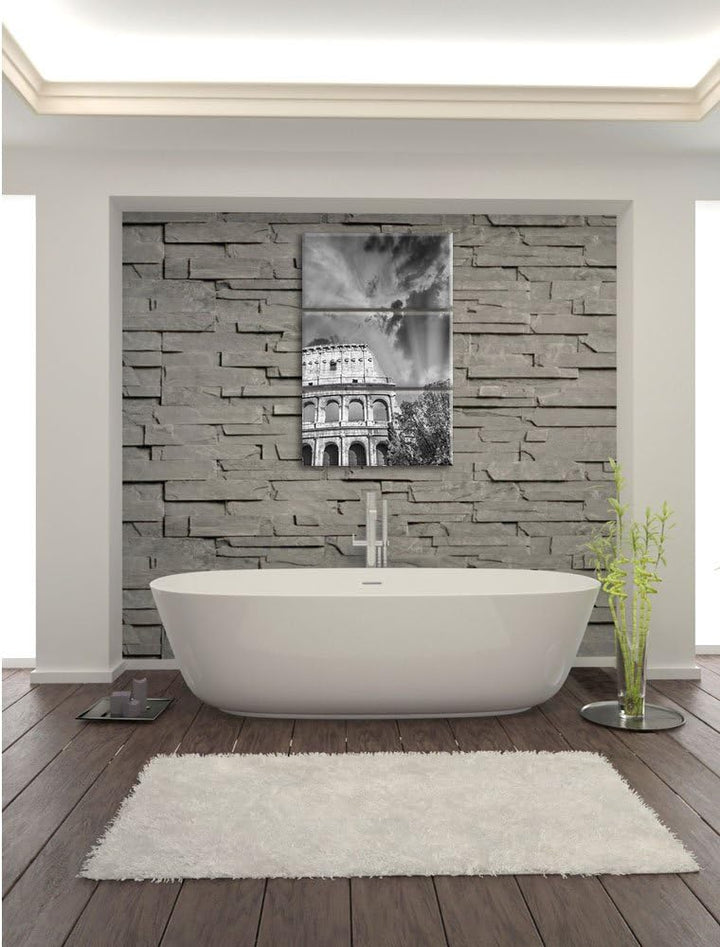 Pixxprint klassisches Colloseum in Rom als Leinwandbild/Grösse: 3 Teilig (120x80) cm/Wandbild/Kunstd