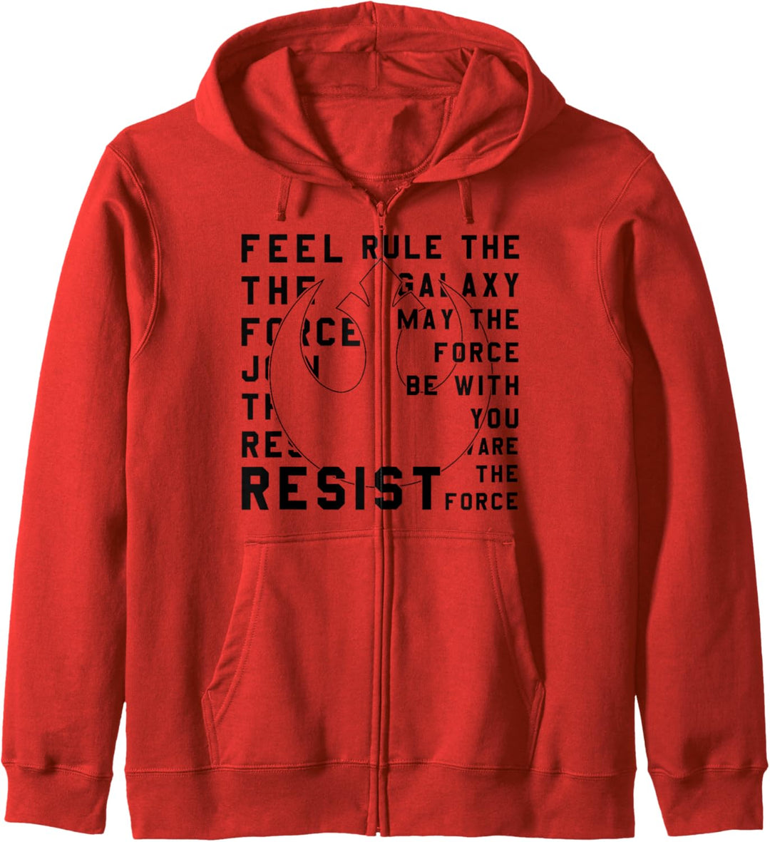 Star Wars Last Jedi Rebel Resist Bold Text Kapuzenjacke