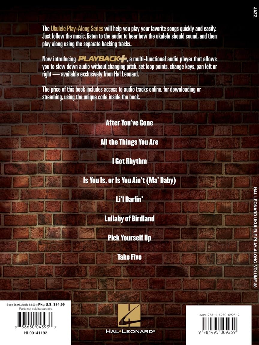 Jazz: Ukulele Play-Along Volume 38 [With Access Code] (Hal Leonard Ukulele Play-Along, Band 38): Aud