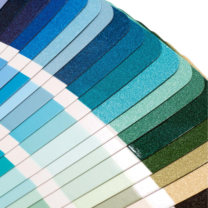 RAL E3 Farbfächer, 70 Metallic-Farben glänzend, 420 Uni-Farben