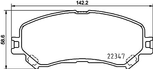 HELLA PAGID 8DB 355 025-081 Bremsbelagsatz - T2554 - Dicke/Stärke: 18.5mm - Bremssystem: Akebono - f