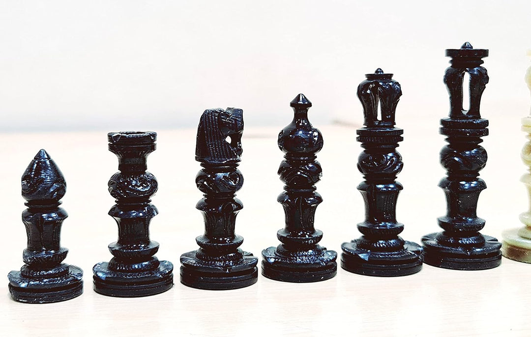 StonKraft Steinschachfiguren Schachfiguren Schachmünzen (7,6 cm König) | Schachzubehör