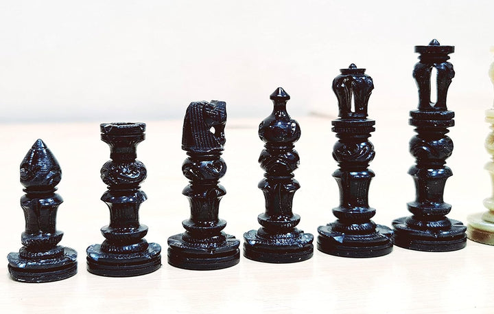 StonKraft Steinschachfiguren Schachfiguren Schachmünzen (7,6 cm König) | Schachzubehör