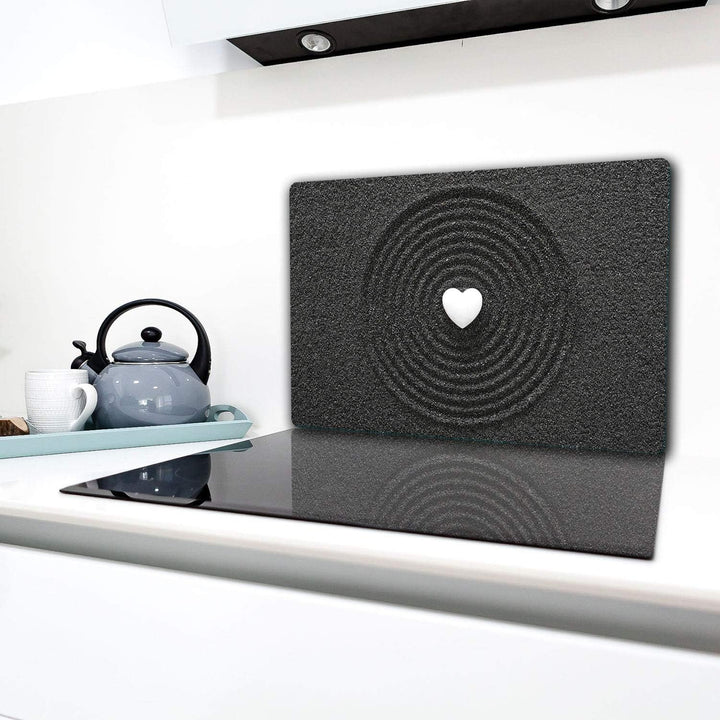 TMK | Herdabdeckplatte 80x52 cm 1-teilig Ceranfeldabdeckung Induktion Herdschutz Spritzschutz Glaspl