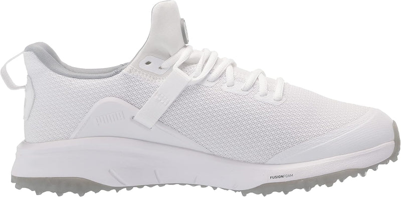 PUMA Herren Fusion Evo Golfschuh 40.5 EU Weit Puma White Quarry, 40.5 EU Weit Puma White Quarry