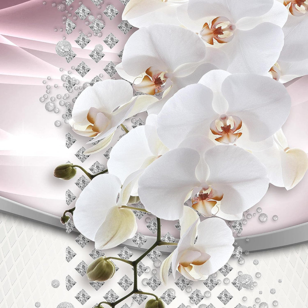 Runa Art Bild Wohnzimmer Schlafzimmer Blumen Orchidee 5 Teilig Abstrakt Grau Violett Wandbilder auf