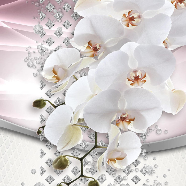 Runa Art Bild Wohnzimmer Schlafzimmer Blumen Orchidee 5 Teilig Abstrakt Grau Violett Wandbilder auf
