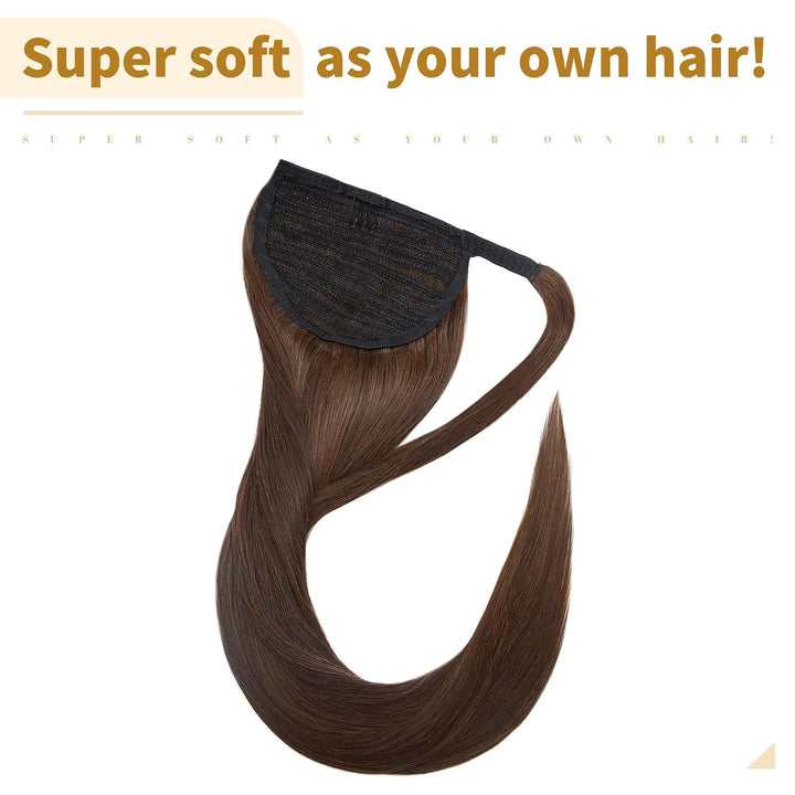 SEGO Ponytail Pferdeschwanz Haarteil Zopf extensions Haarverlängerung clip in Pony Echthaar remy Hai
