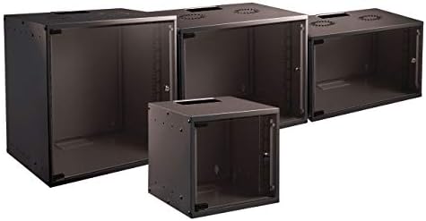 EFB 19 Zoll 06HE Wandgehäuse Basic, Tiefe 450mm 1-teilig, Flat Pack, RAL9005 Schwarz 535 x 304 x 450
