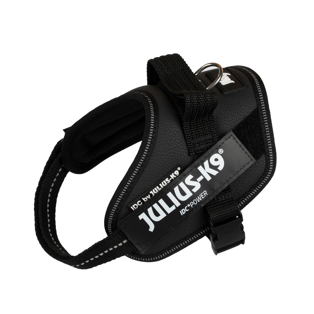 IDC Powerharness, Size: Mini-Mini/XS, Black - Faux Leather Black - Faux Leather XS/Mini-Mini, Black