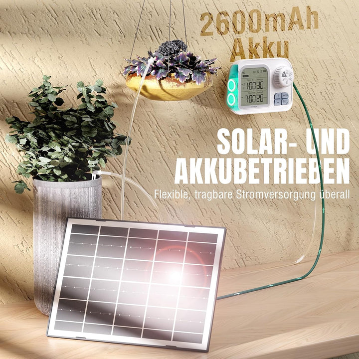 Raddy WS-7 Solar-Automatische Bewässerungssystem, IPX7-Wasserdichtigkeit, Bewässerung für 15 Topfpfl