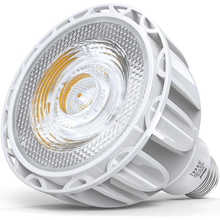 Milpoel LED Pflanzenlampe Vollspektrum E27 für Zimmerpflanzen, Grow Light, Gewächshaus, Garten (Weis