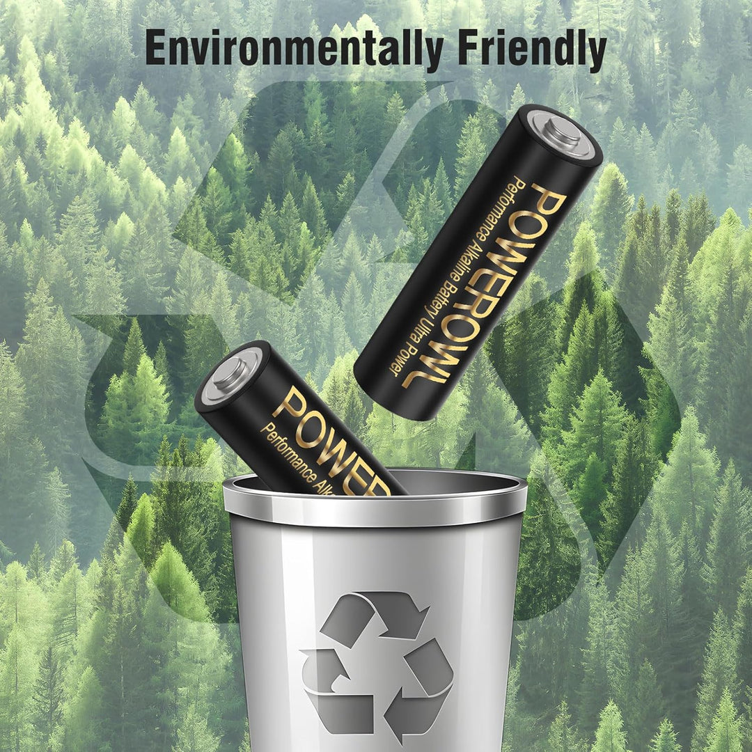 POWEROWL Batterien AAA Alkaline Hochleistungs 48 Stück 1,5 V langlebige AAA Batterie 10 Jahre Haltba