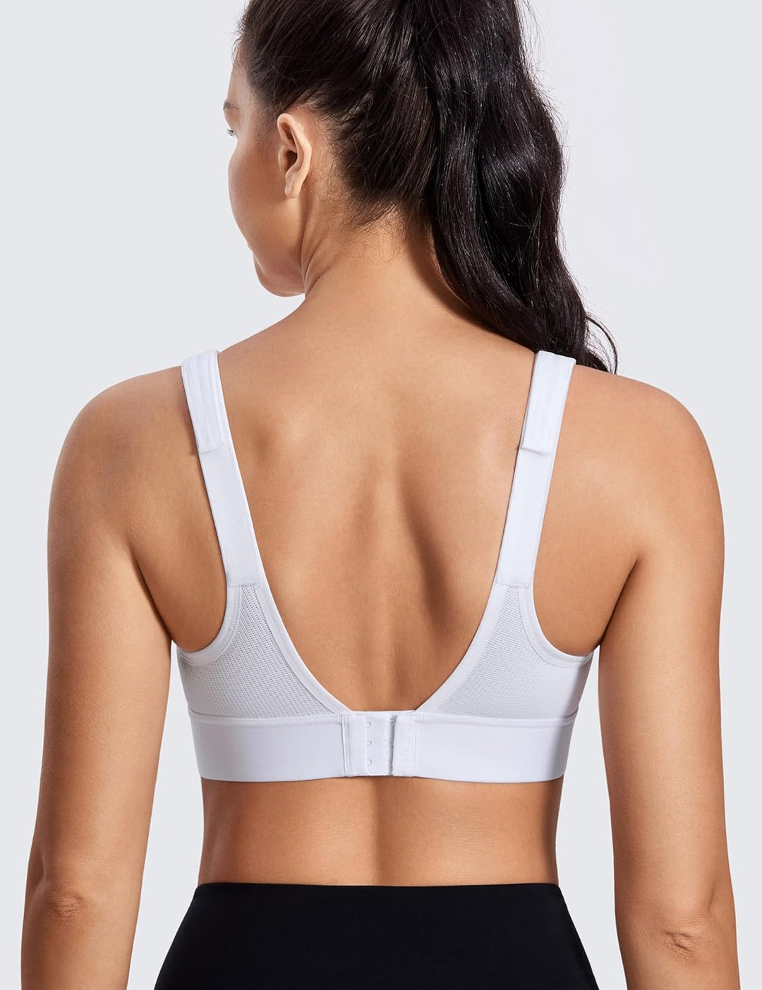 SYROKAN Sport BH Damen Starker Halt Ohne Bügel BHS mit Vorderverschluss Ggepolstert Bügellos Guter H
