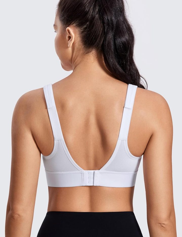 SYROKAN Sport BH Damen Starker Halt Ohne Bügel BHS Vorderverschluss Gepolstert Bügellos Guter Halt 7