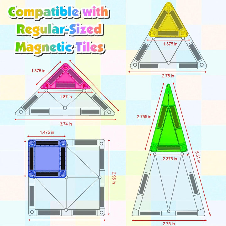 Mini Magnetbausteine 40 Pcs Magnetspielzeug Reisespielzeug in Metallbox – Magnetisches Konstruktions