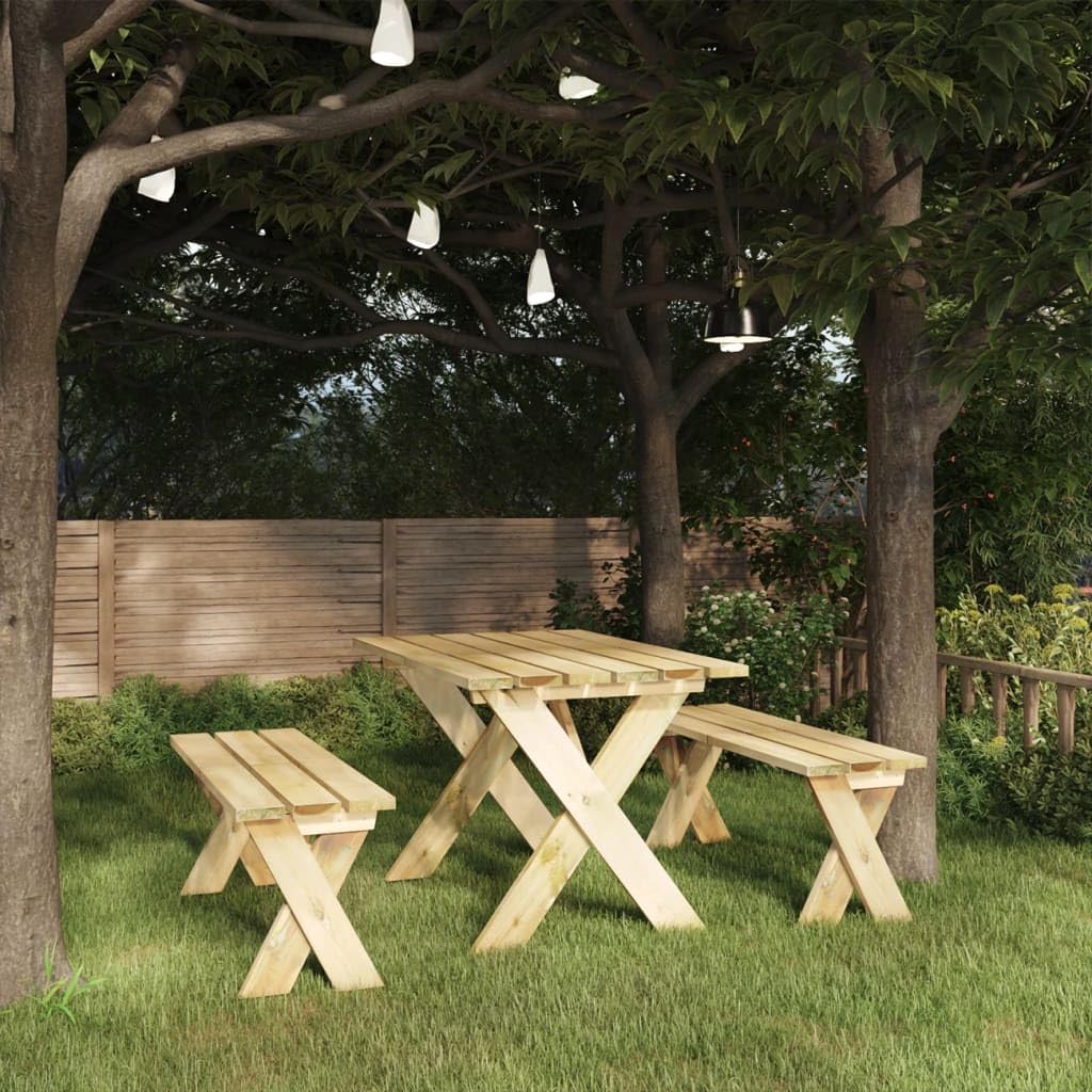 Bussandri Exclusive - Gartenbank 110 cm Kiefernholz Imprägniert