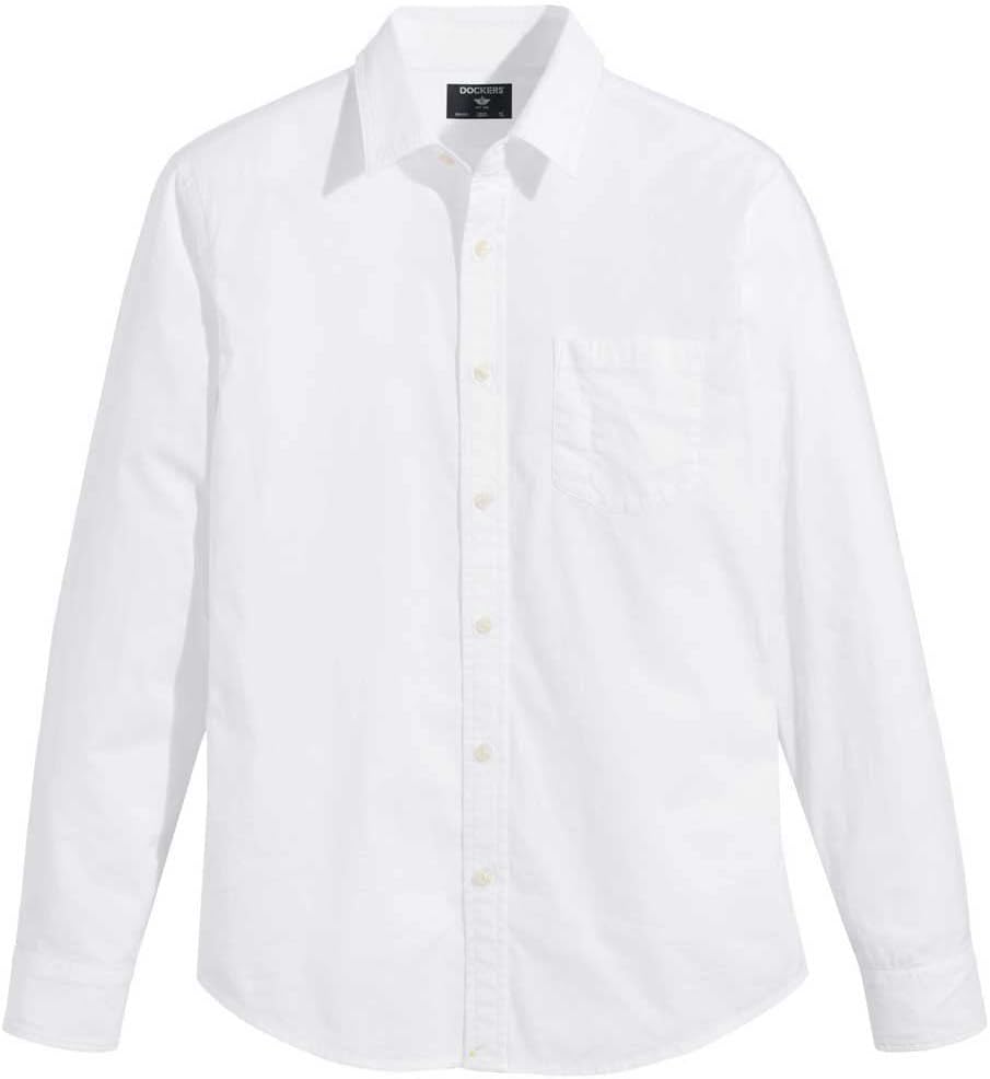Dockers Herren Original Hemd Slim S Lucent White, S Lucent White