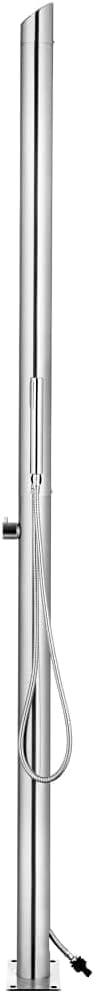 vidaXL Gartendusche mit Grauer Bodenplatte Pooldusche Campingdusche Camping Pool Aussen Dusche Ausse