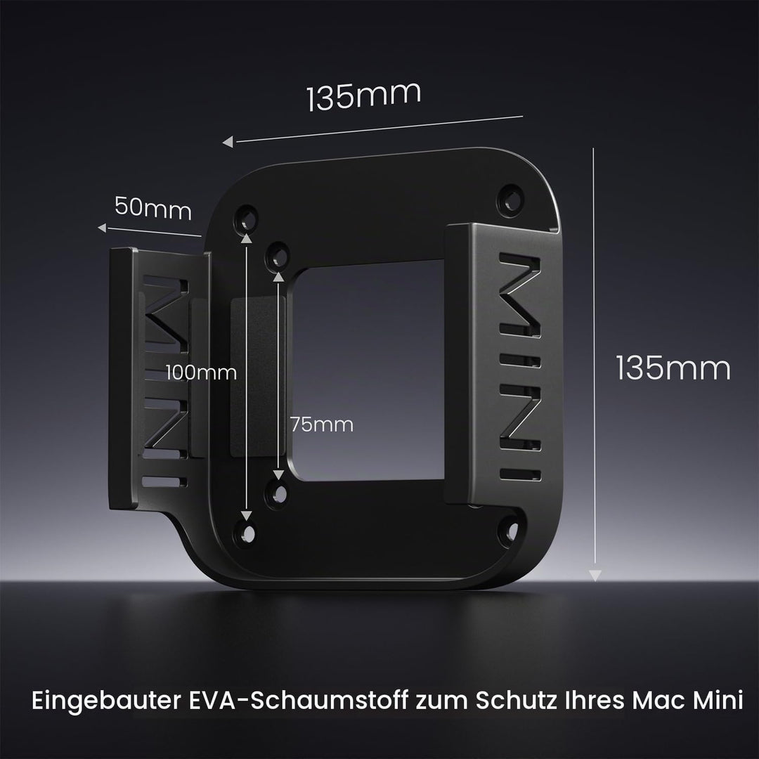 Fasgear ABS Plastik VESA Halterung für Mac-mini M4 /Pro 2024,Halterung Unter Schreibtisch ohne Bohre