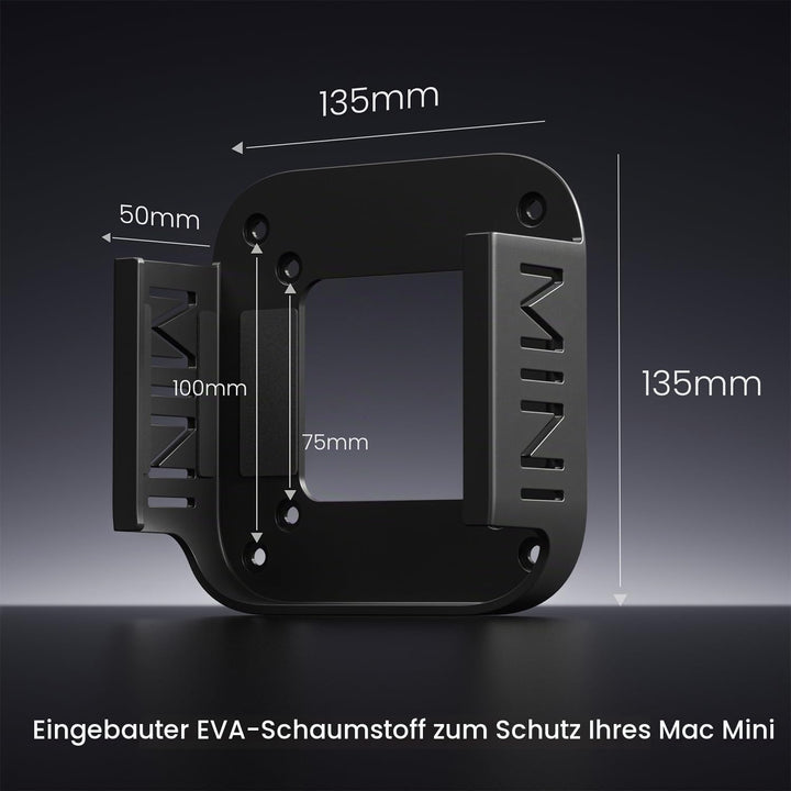 Fasgear ABS Plastik VESA Halterung für Mac-mini M4 /Pro 2024,Halterung Unter Schreibtisch ohne Bohre