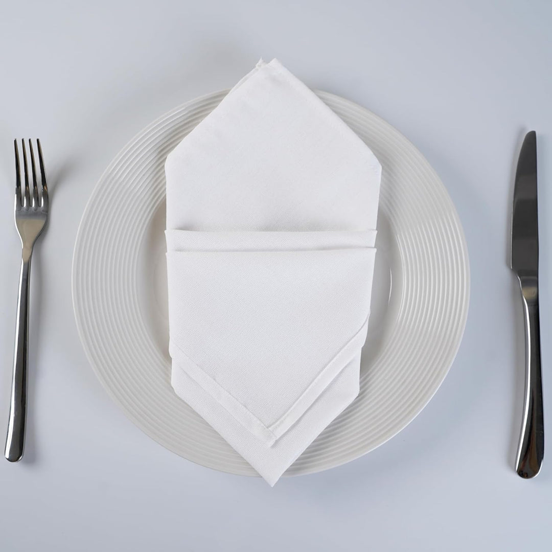 weich Polyester -Leinen gemischt Abendessen Cloth Servietten, 12 Stück (40 x 40 cm), für Veranstaltu