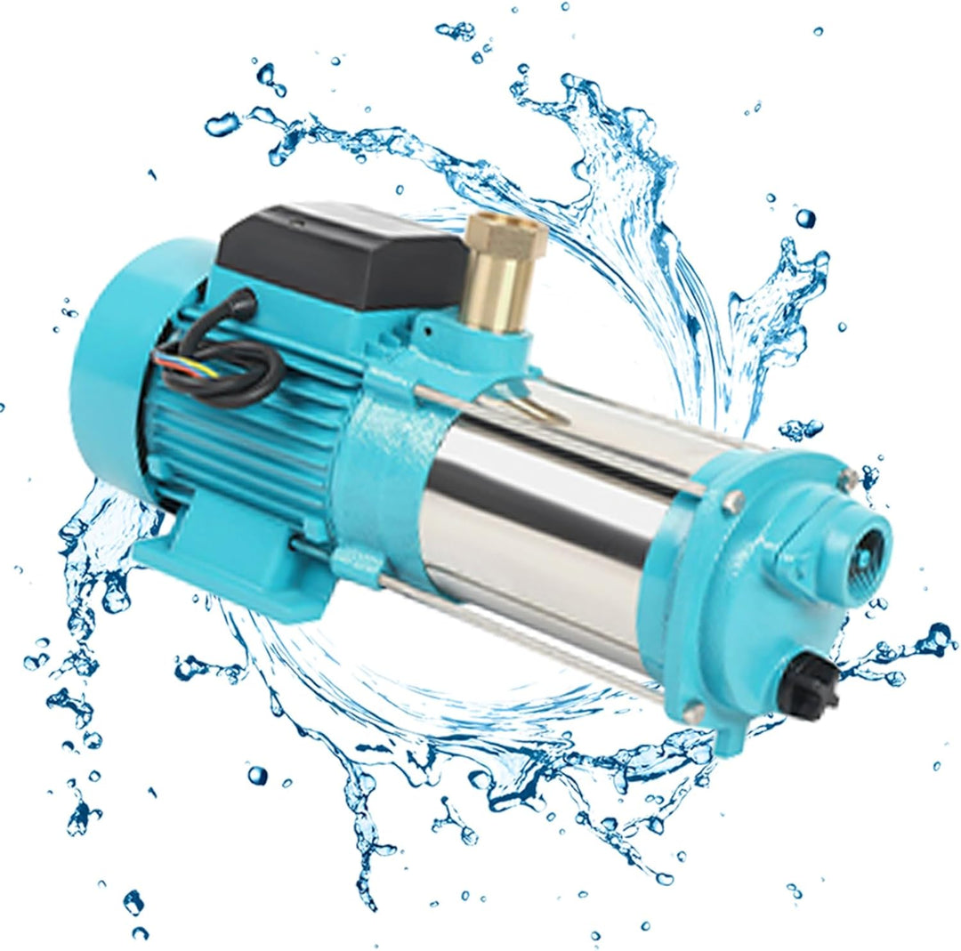 220V 1300W Kreiselpumpe, Hauswasserwerk Gartenpumpe, Edelstahl-Rasenberegnungspumpe für die Gartenra