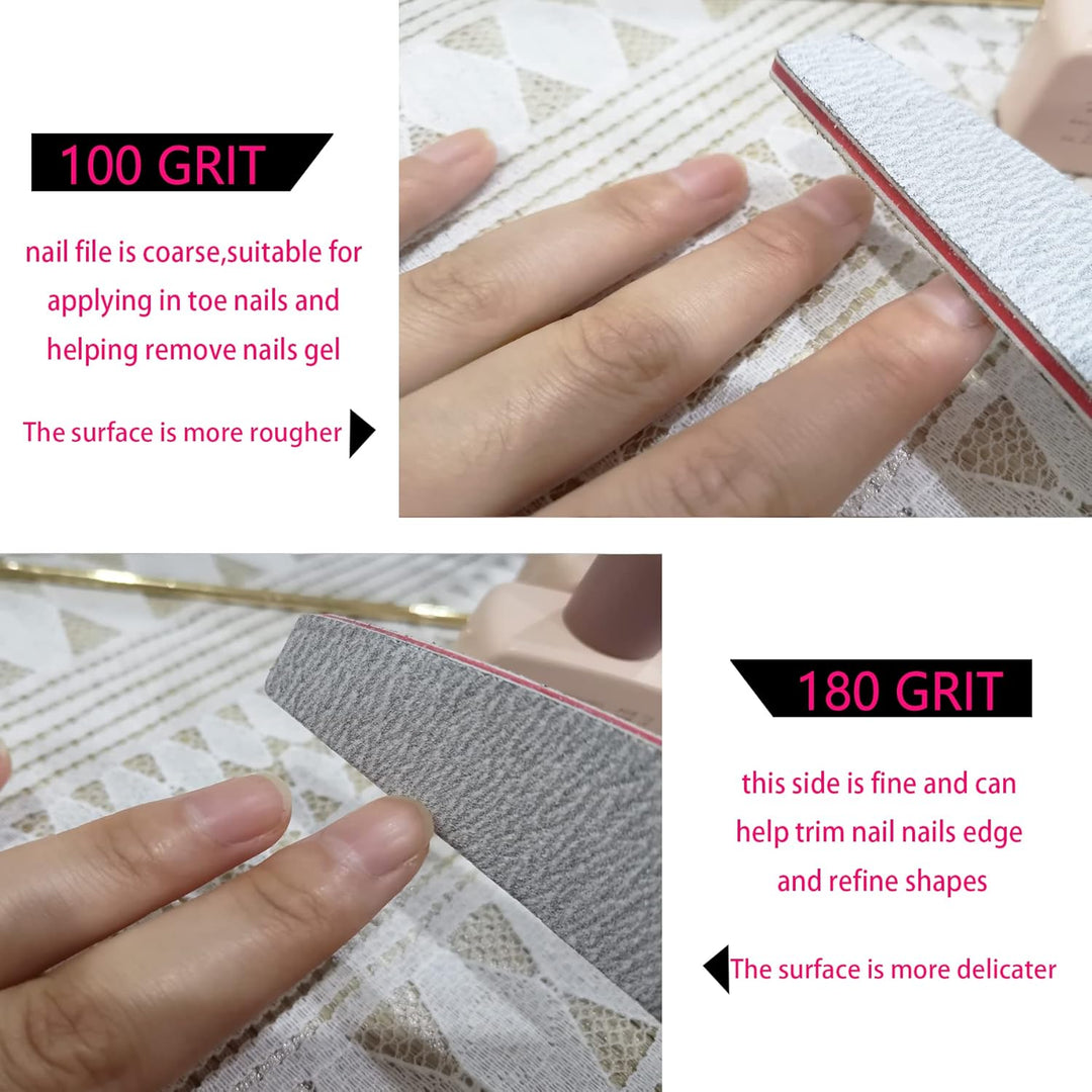 50 Stück Nagelfeilen 100/180 Feilen Nägel Doppelseitige Nagelfeile für gelnägel nagelfeile profi Man
