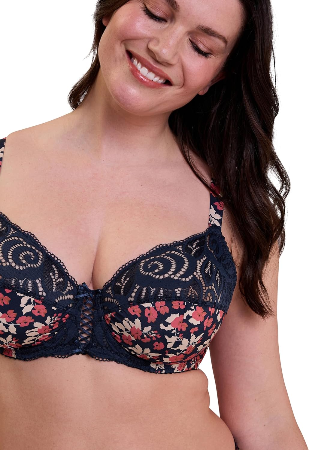 Sans Complexe Damen Amelie Print 70aag76 Full Coverage Bra (1er Pack) 80C Blau, 80C Blau