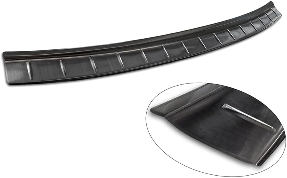 Avisa Schwarz Edelstahl Heckstossstangenschutz kompatibel mit Polestar 2 2019-2023 & Facelift 2023-