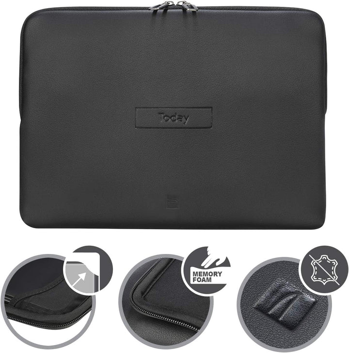 Tucano Today Notebook Sleeve mit Memory Foam schwarz BFTO1516-BK Laptop 15.6 /MacBook Pro 16 Laptop
