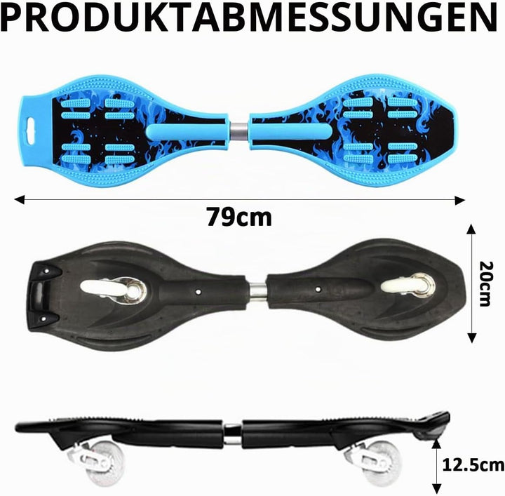 ERNAN Waveboard- Compact Lightweight Caster Board Kids/Teens. Waveboard Kinder Street Surfen Caster