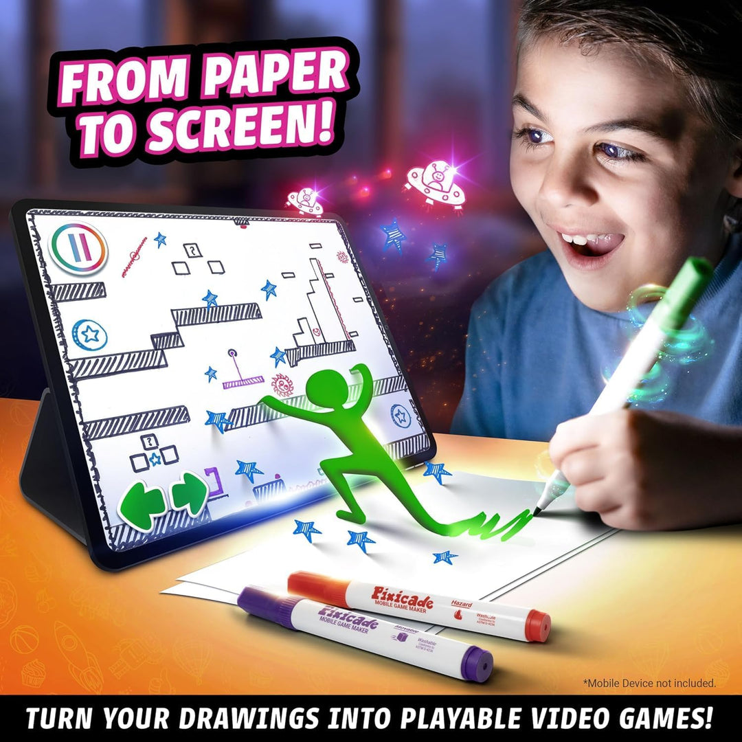 Abacus Brands Pixicade – Kreatives DIY Spielzeug ab 6 Jahren Erstelle Deine eigenen Videospiele Mit