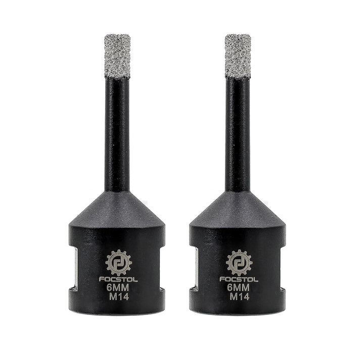 FOCSTOL Diamant Fliesenbohrer 2 Stück 6mm Vakuumgelötete Diamant Lochsäge für Porzellan Keramik Flie